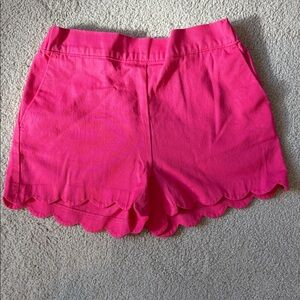 Pink Scalloped Hem girls Shorts